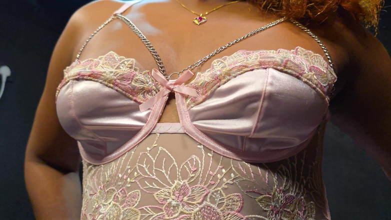 Beauty7Angels: 丝质粉色内裤俱乐部穿着，试穿nalmini sheron