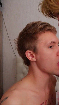 Two Guys with Big Cocks Fuck Cute Twink's Tight Ass