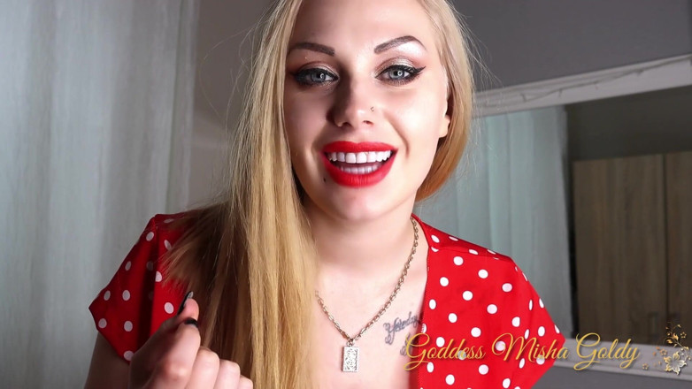Goddess Misha Goldy: 7 tasks for every day for fucking pervert during 1 week!