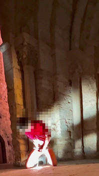 Very Risky and Immense Ejaculation in a Very Public Place