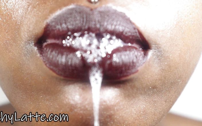 Chy Latte Smut: ASMR mokre usta doświadczenie szminka fetysz pluć fetysz