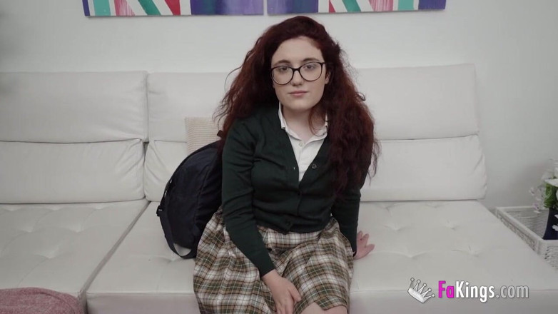 FAKings: Just 18. Redhead teenage babe makes her porn debut at FAKings!
