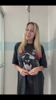 Squatting and Peeing in the Shower