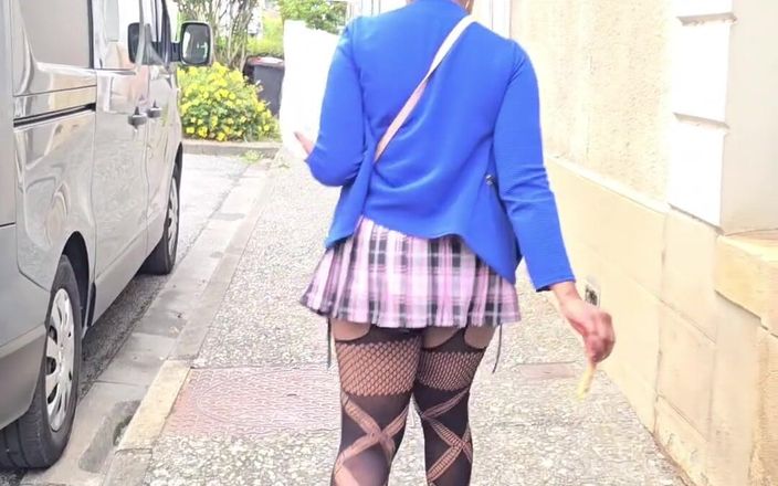 Belle: Ebene Sexy Sans Culotte Dans La Rue