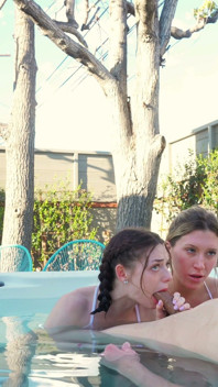 Sexy Hot Tub Threesome with Girlfriend Shrooms Q and Her Bestie Addison Vodka