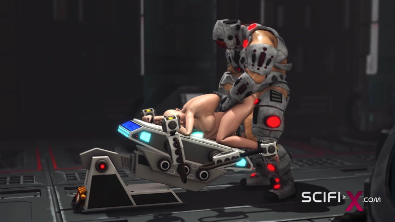 SciFi-X: Sci-fi maschio sesso cyborg gioca con una giovane bomba sexy...