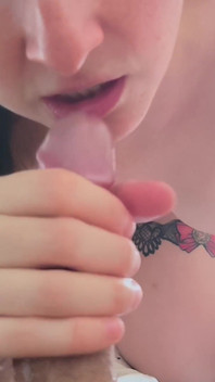 Sucking a Huge Cock