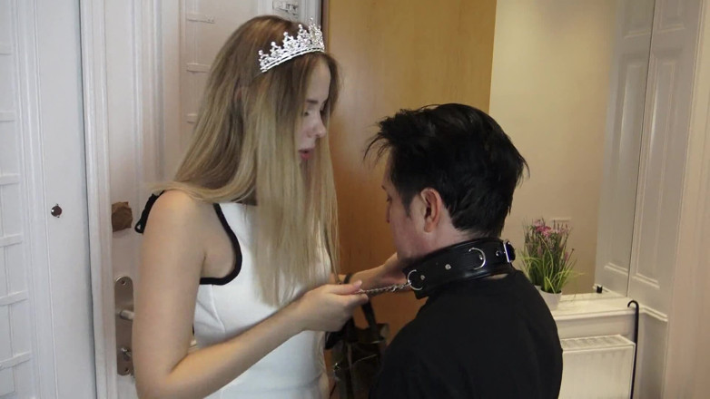 Femdom Austria: Tall Findom Train Her Slave!