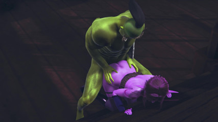 Waifu club 3D: Orc fucked an elf in the ass