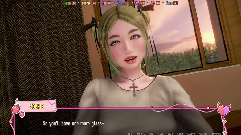 3D Cartoon Porn: Murmur 45 - Drinking Game Round 2 Helen and Liz Kiss and Helen...