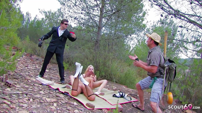 Full porn collection: Hot foursome with horny teens outdoor fucked in the ass