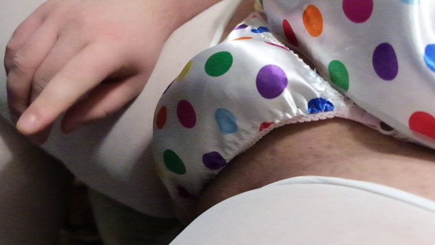 Rainbow Polka Dot Satin Thong Play (ThongsNPanties) Rainbow Polka Dot Satin Thong Play (ThongsNPanties)