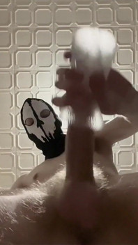 7 Inch (18cm) Hot Cock Owned by a Masked Slim Twink. Flashlight Intense Masturbation, Moaning. Full Video