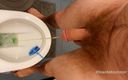 Bearded Cummer: Behaarter typ nimmt eine lange pisse im slomo