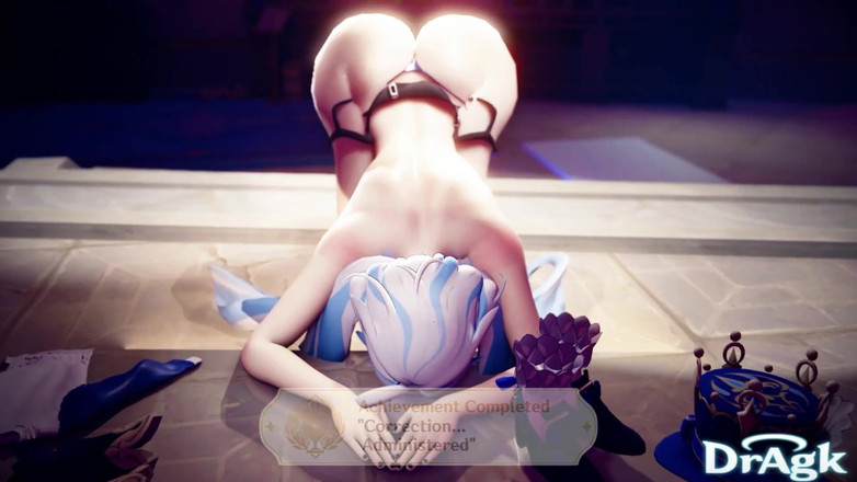 DrAgk: Dragk's Furina Archon подборка - 3D хардкорный косплей секс хардкорный анальный трах в рот с запущенным макияжем