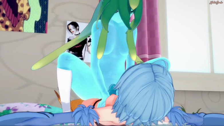 Hentai Smash: La ragazza di slime Suu viene scopata con lo strapon...