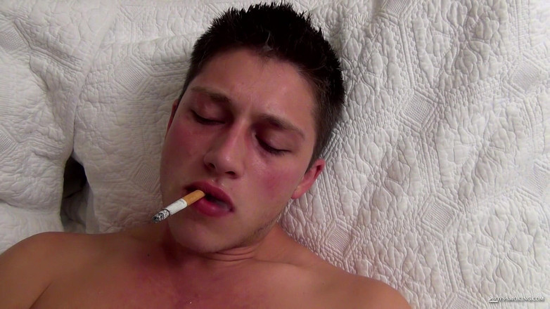 Boys Smoking: Wesley Chainsmoking in Bed