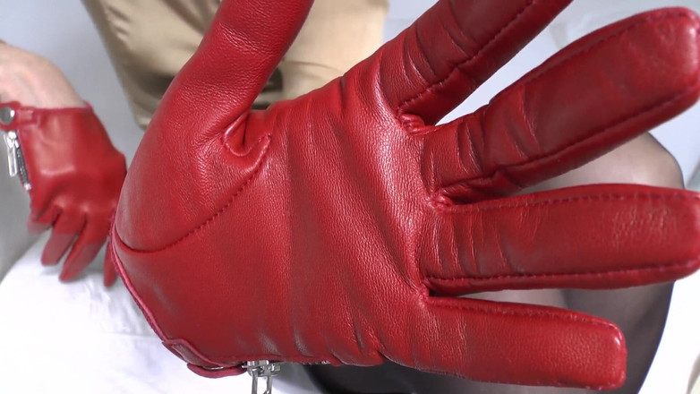 Lady Victoria Valente: Intense Sniffing of My Red Leather Gloves, Lady Victoria Valente