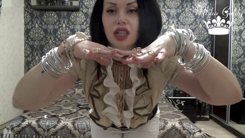 Goddess Misha Goldy: Стриптиз і ювелірний фетиш!