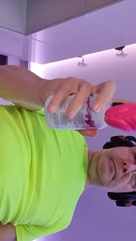 Anal Dildo Fucking and Squirting While Locked in Chastity