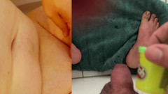 Dick Pants: Seite an Seite schrumpfende zusammenstellung