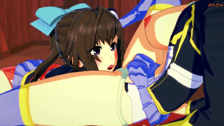 Hentai Smash: Mogana Kikaijima has lesbian sex with Medaka Kurokami before getting...