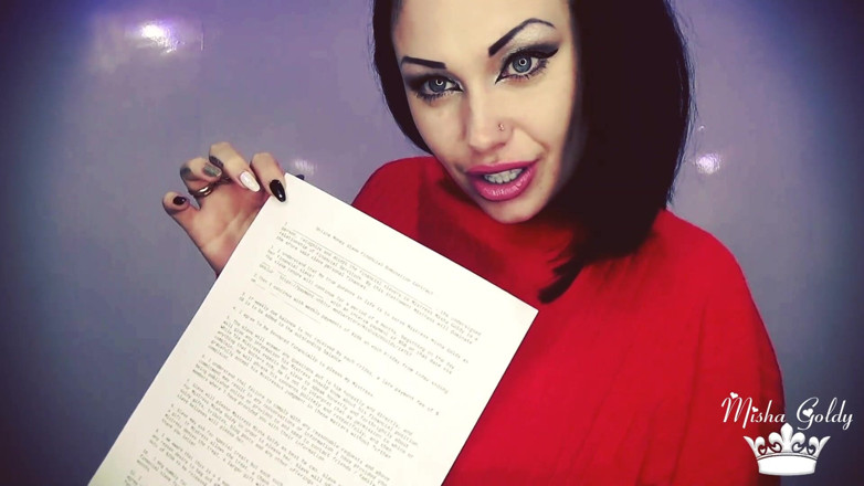 Goddess Misha Goldy: Financial debt contract! How to become mine
