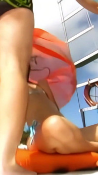 Vacationing beauty fulfills her fantasy of fucking two big cocks