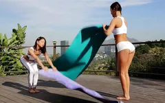 Asian Babe Gets Her Pussy Licked and Fingered by Her Lesbian Friend