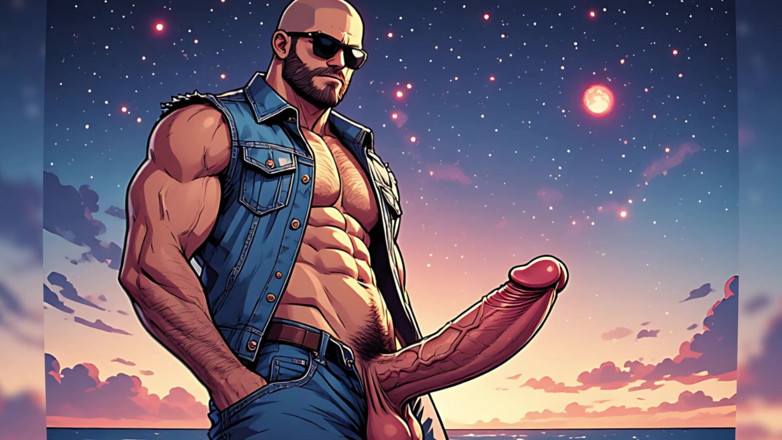 Erotic Man: fuori in spiaggia (ai)