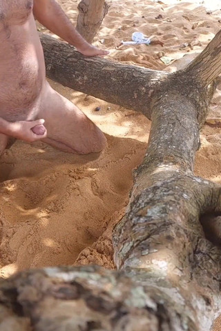 Ladysilvas: Ladysilva sahilde çıplakken bronzlaşmış ve ateşli götünü gösteriyor ve güzel bir...