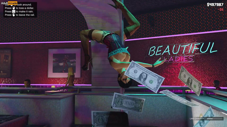 LewdArcade: Gta 5 - klub striptis [bagian 03] tanpa mod telanjang [18+] gta v v1.0.3095 Permainan...