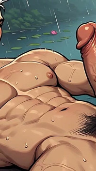 놀라운 누드 몸을 가진 Ai Art Men