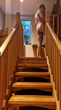 Hairy Walk up Stairs