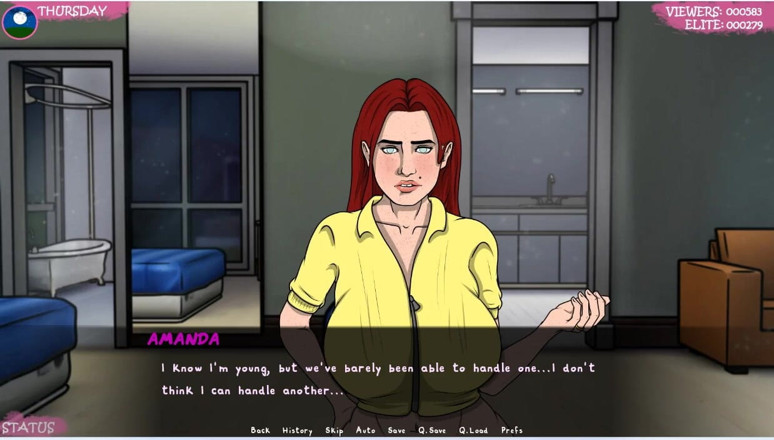 XXX Games Bunk: Lust Town - Gameplay - Roleplay - Camshow 2- Exposed Herself Completely
