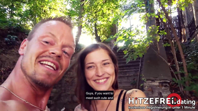 Hitzefrei: Outdoor fuck! Teen Mina's pussy eats a creampie!