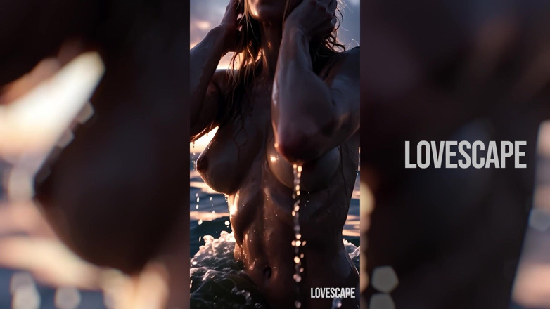 Lovescape: Ateşli sarışın plajda yabancıyla sikişiyor