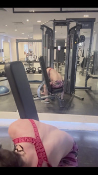 Flexing at Gym