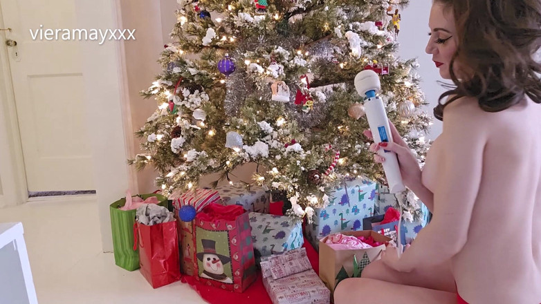 VieraMayXXX: Plaisir avec vibromasseur de Noël - coaching masturbatoire