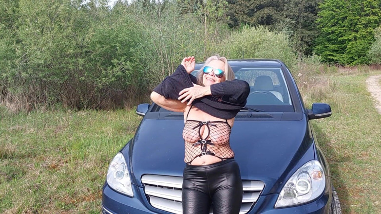 martinawest: Granny Plays with Her Tits!