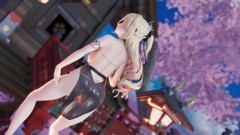 MikuMotion: Scuotilo grandi tette dondolo, figa esposta