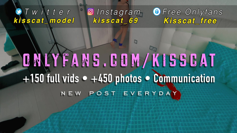 KissCat: POV BDSM fucks blindfold teen bitch with loud orgasm moaning