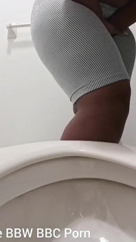 Desperate for a Pee Holding as Long as I Can Pissing in the Toilet