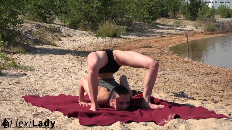 Flexilady: Warming up at the Lake