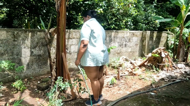 Anne Ipe: Nudist Planting Trees on Global Nude Gardening Day. Taking Shower...