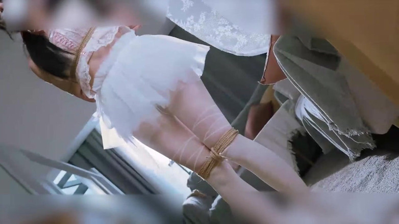 Aisan girl bondage: Ms19-a girl dengan gaun pengantin disiplin sama vibrator