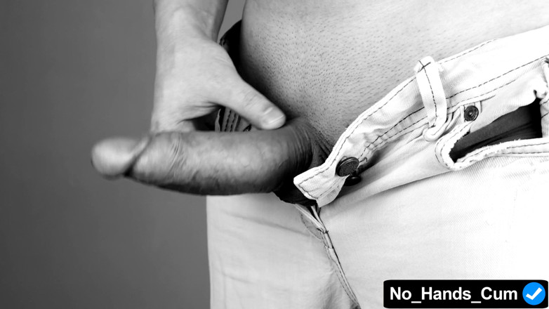 Cum no hands: Rétro, vintage, gros plan, éjaculation, orgasme, éjaculation, grosse bite sans aide de...