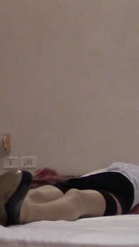Hooded MILF Tied to the Bed, Fucked with Facial