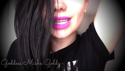 Goddess Misha Goldy: Purple JOI! Worship, wank and cum!