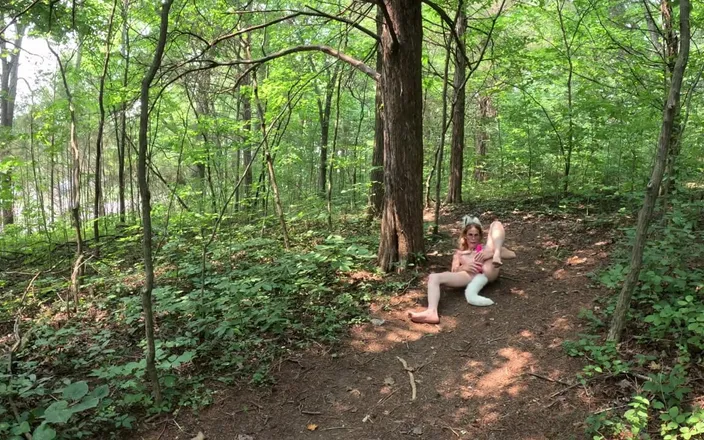 Daphne Phoenix: Public, MILF- Solo Wolf Cosplay in the Woods by Busy...